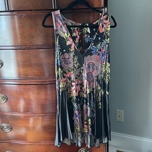 Free people Black Floral Sleeveless dress
